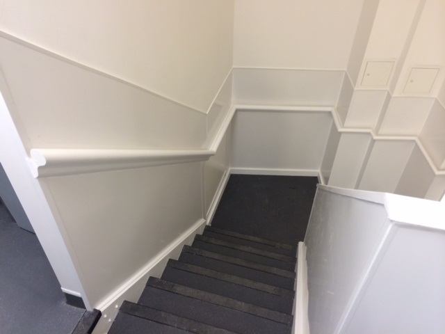 Staircase hygienic cladding